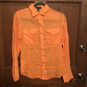Ralph Lauren Cotton Camp Style Blouse Size S